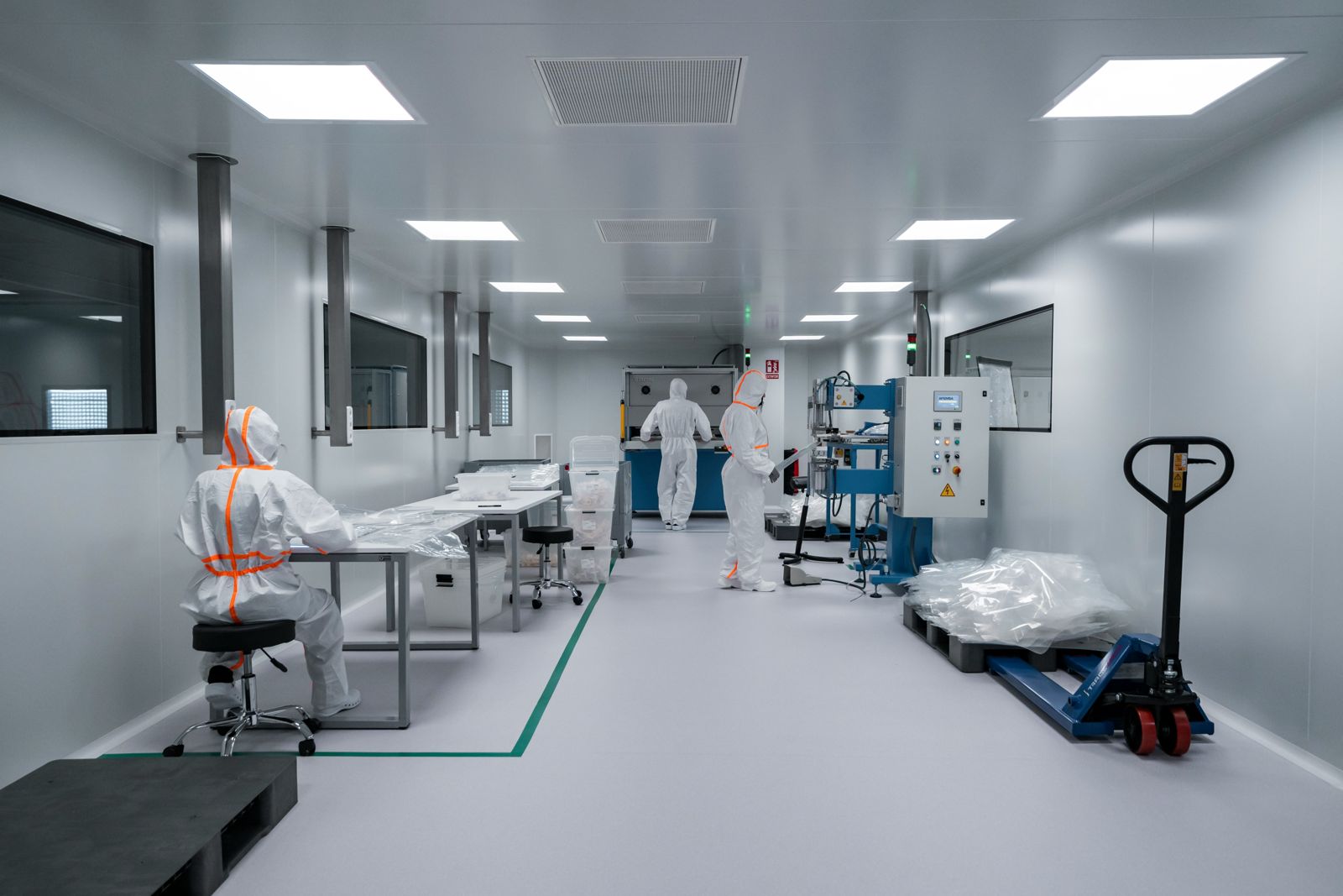 Área produtiva da indústria farmacêutica
